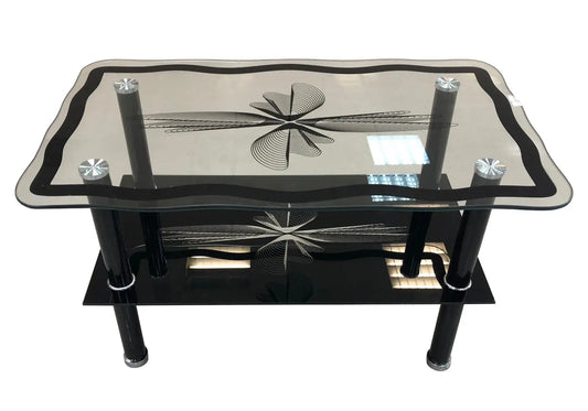 Table basse verre trempé noir HANA New Design