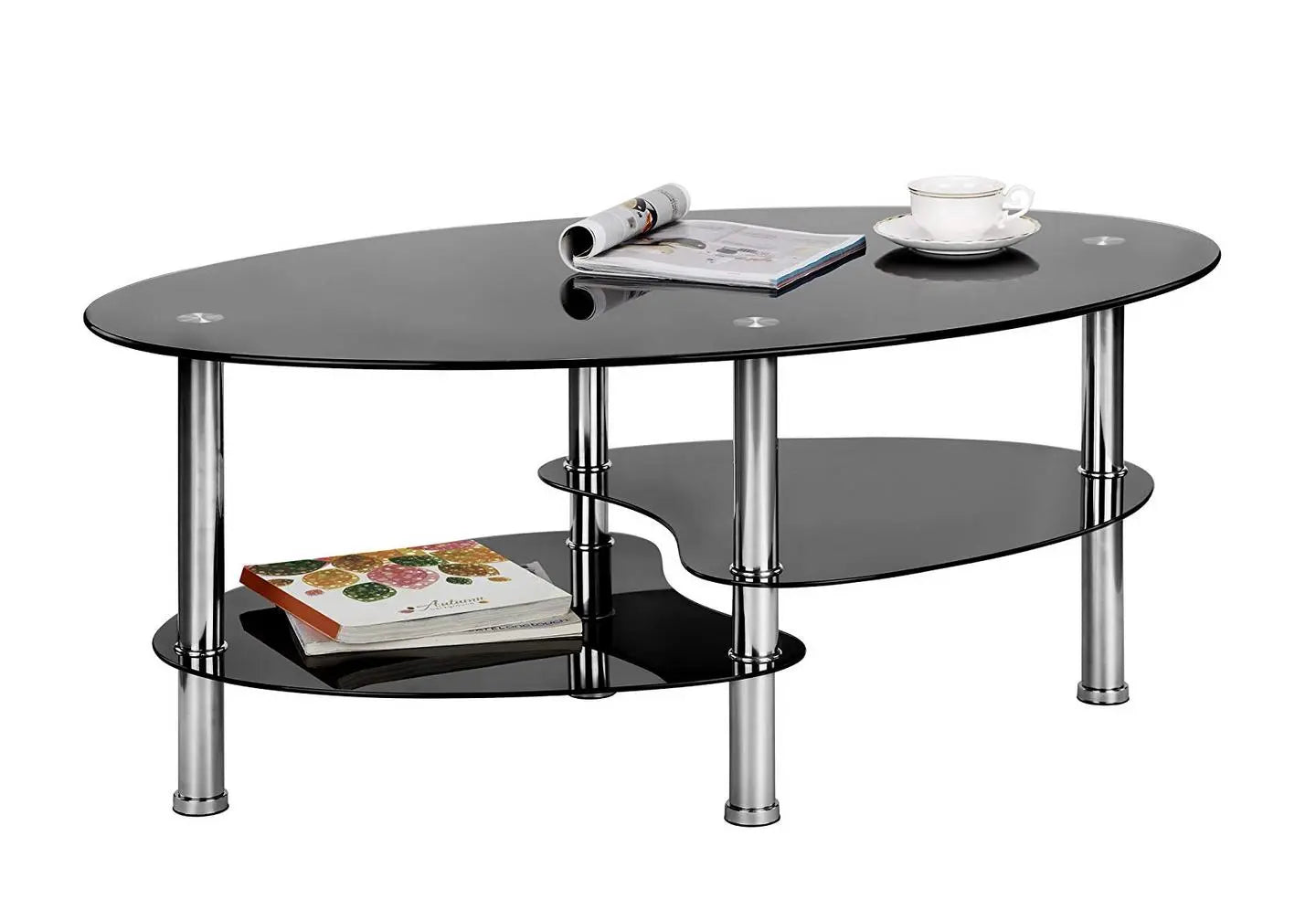 Table basse verre trempé noir TAO New Design