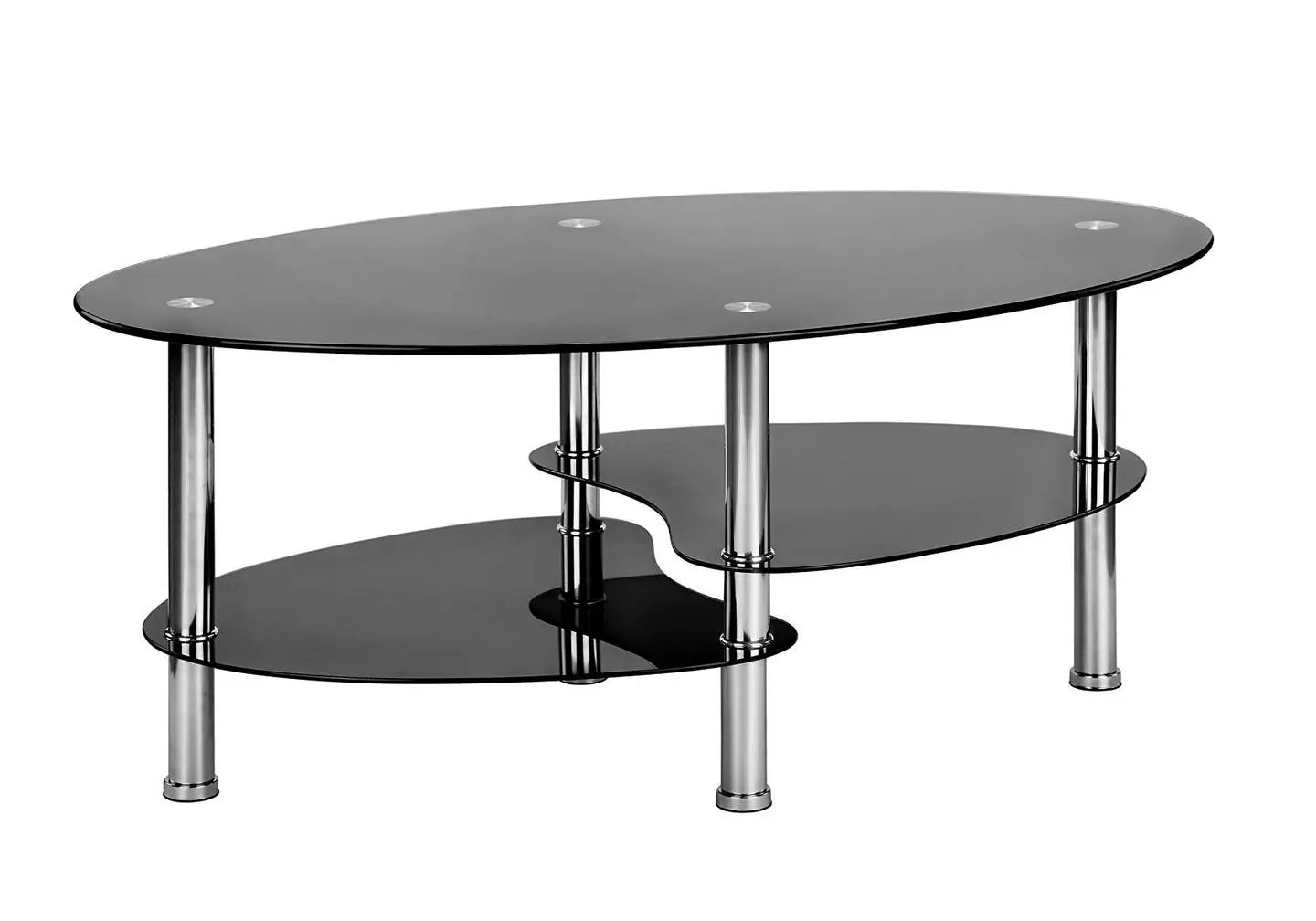 Table basse verre trempé noir TAO New Design