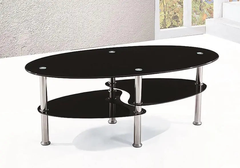 Table basse verre trempé noir TAO New Design