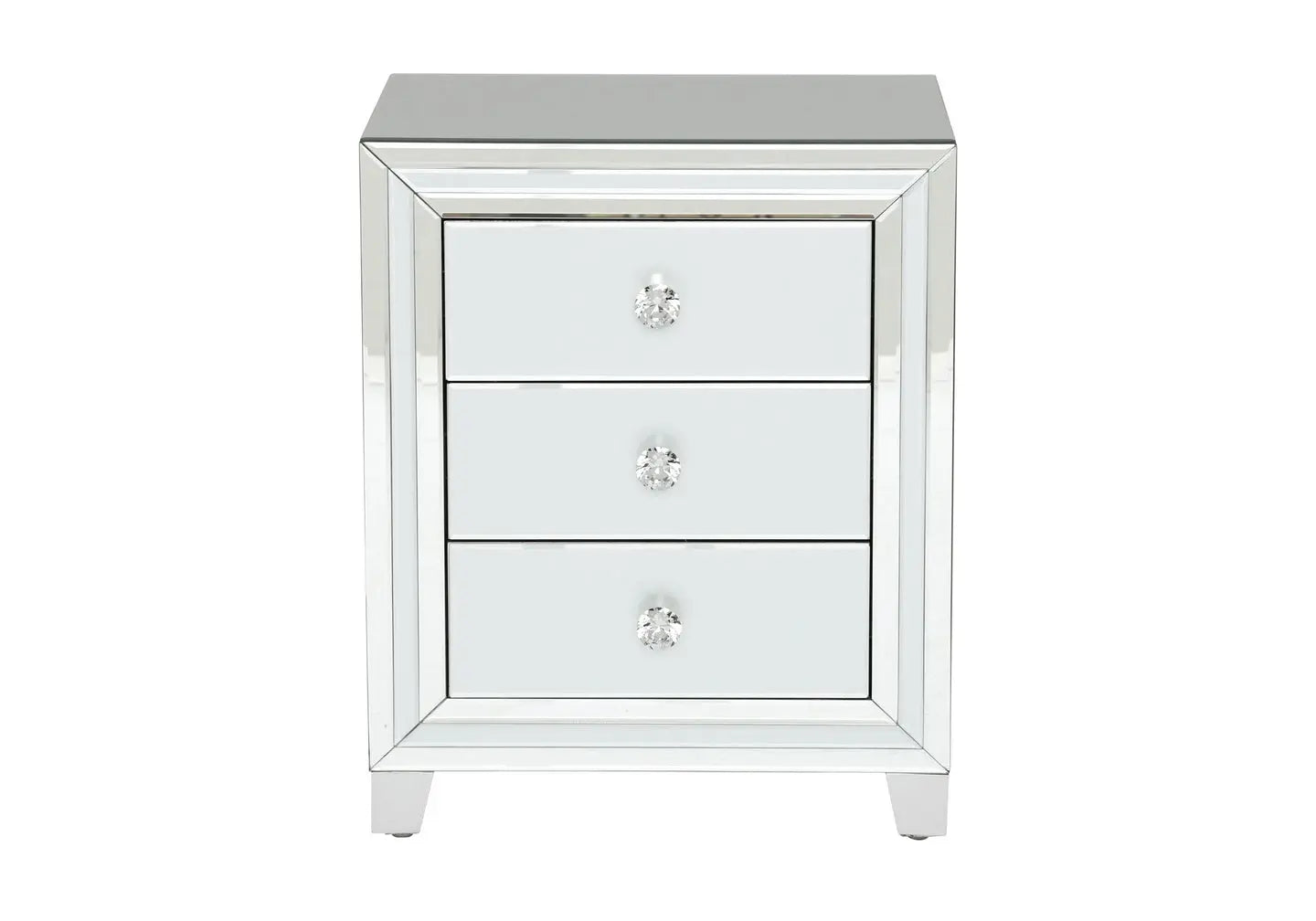 Table chevet miroir blanc DIVA New Design