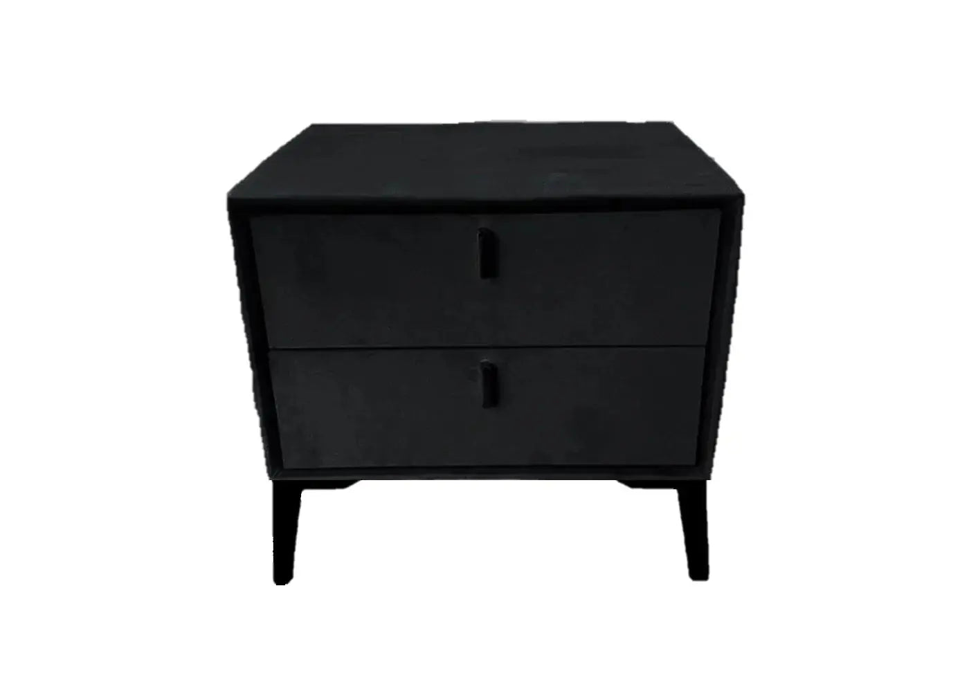 Table chevet noir velours noir LENI - DEKOFLIX