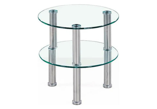 Table d'appoint chromé verre ZAO New Design