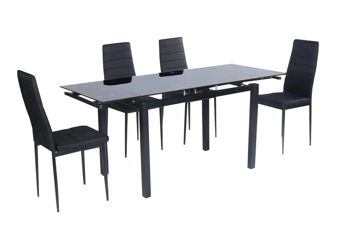 Table extensible 6 chaises noir FLY New Design