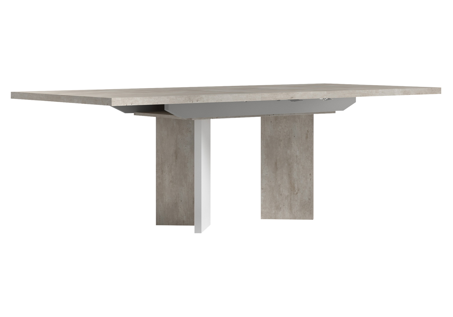 Table extensible avec 6 chaises blanc béton – Treviso