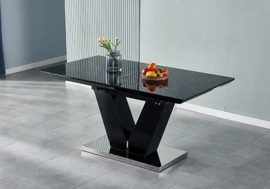 Table extensible design marbre noir MAX New Design