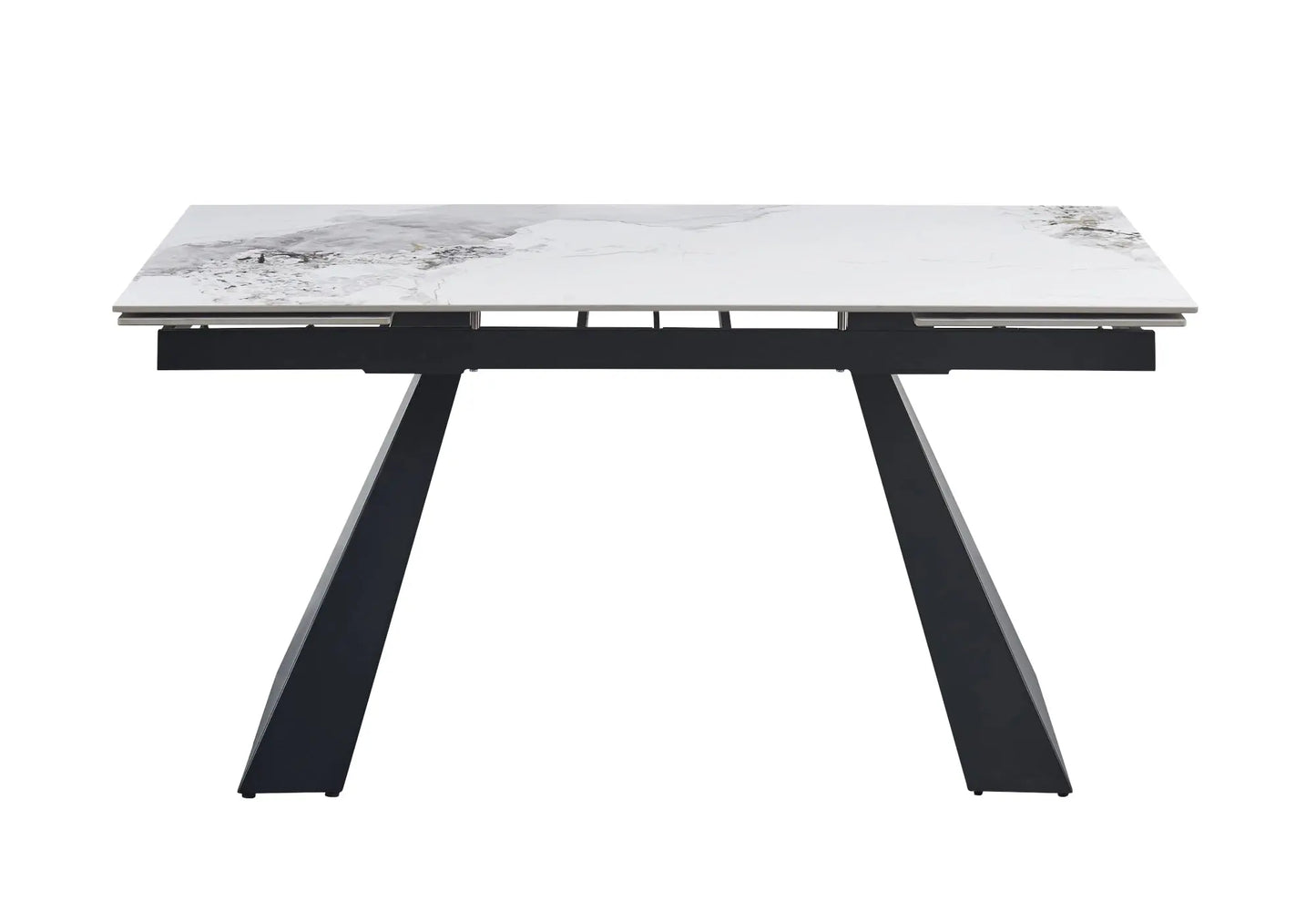 Table extensible noir marbre blanc COMO New Design