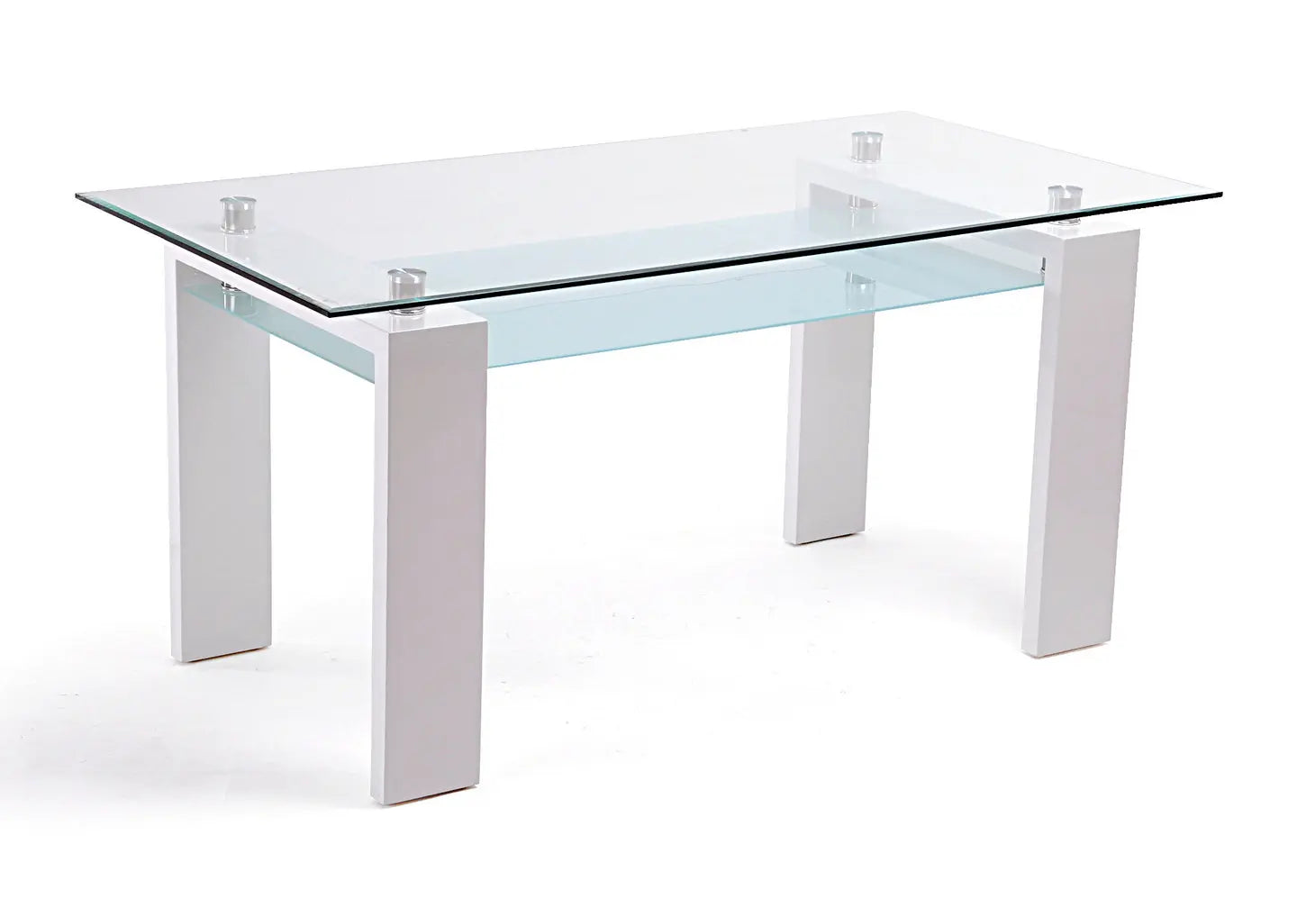 Table laqué blanc 6 chaises gris TOE New Design