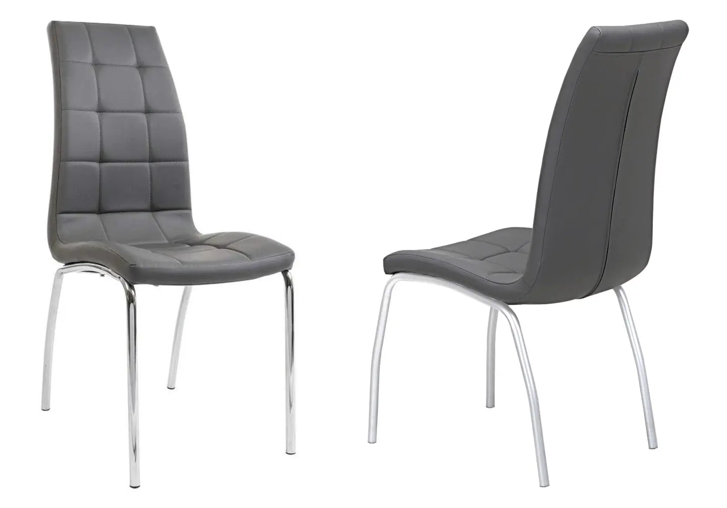 Table laqué noir 6 chaises gris TOE New Design