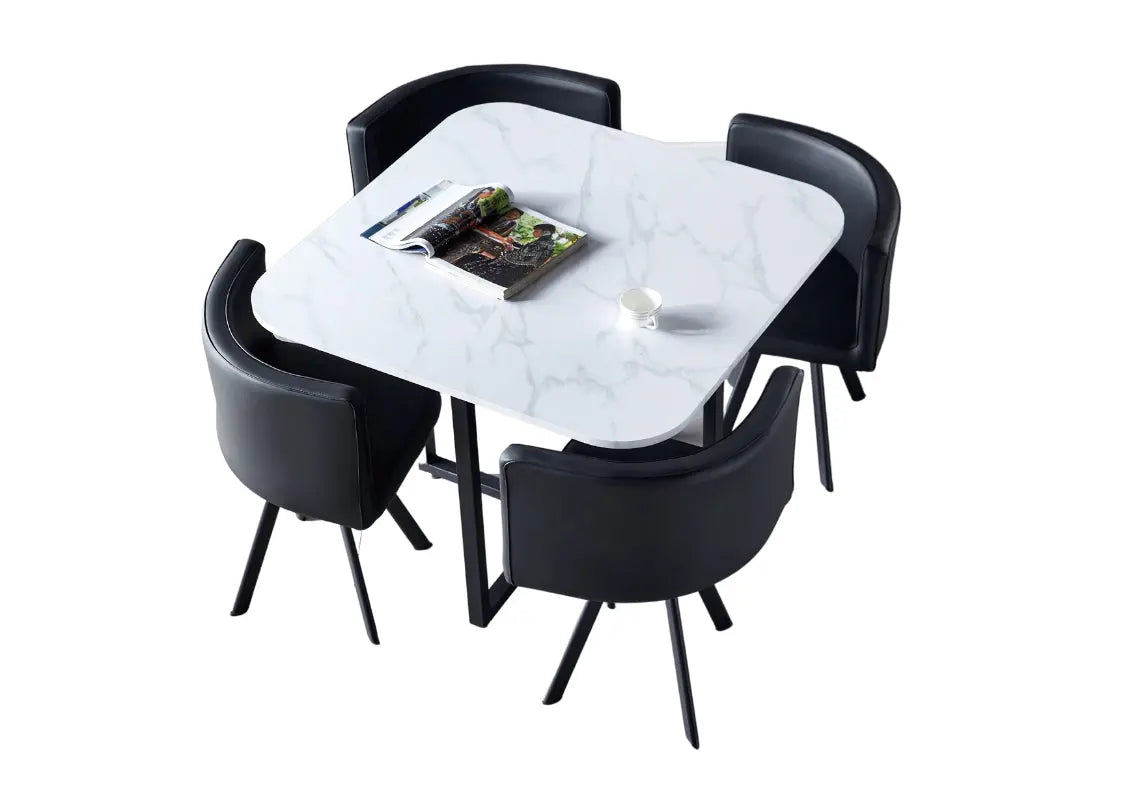 Table manger 4 chaises noir SPACE New Design