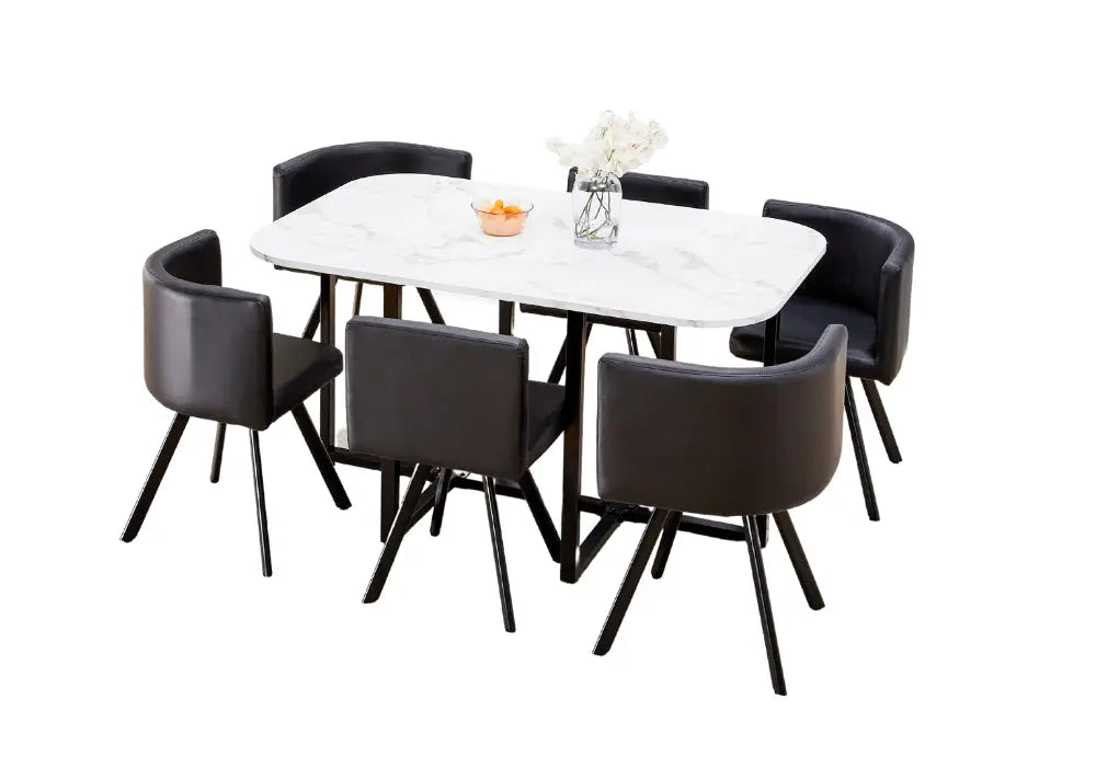 Table manger 6 chaises noir SPACE New Design