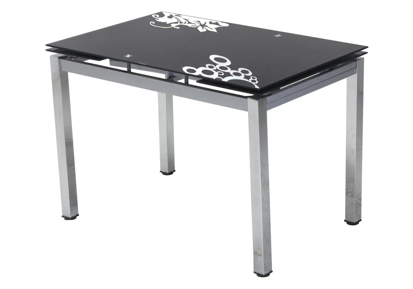 Table manger rallonge chromé noir FLY New Design