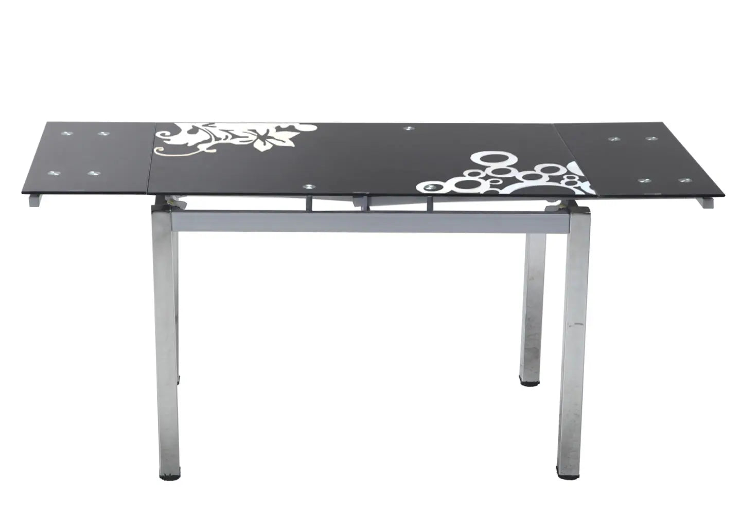 Table manger rallonge chromé noir FLY New Design