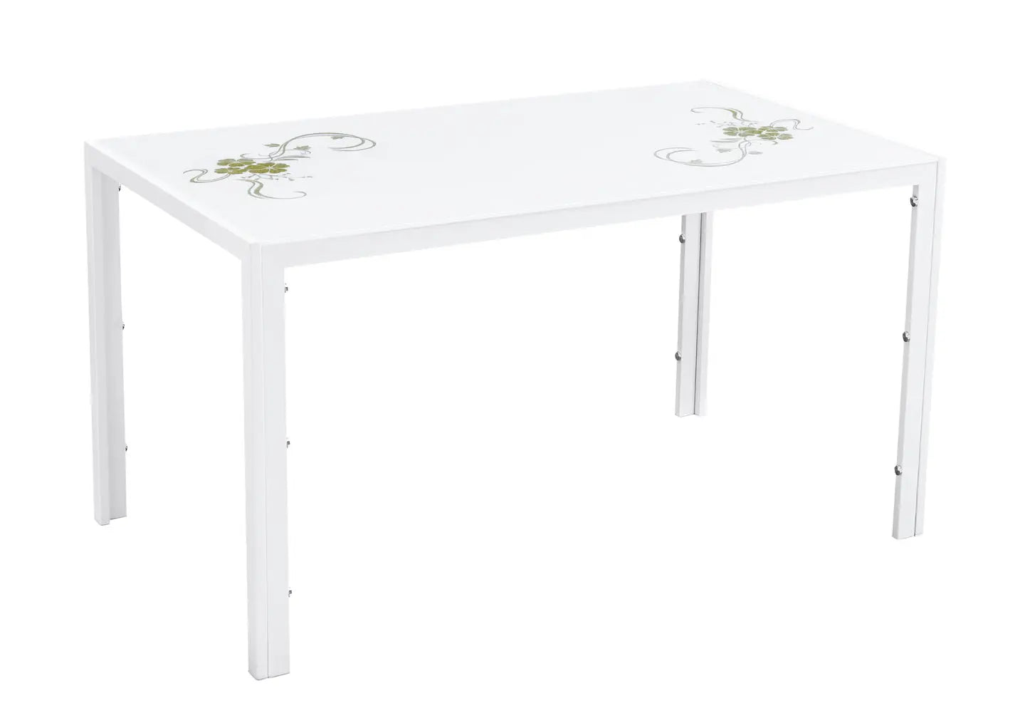 Table manger verre trempé blanc OLYA New Design