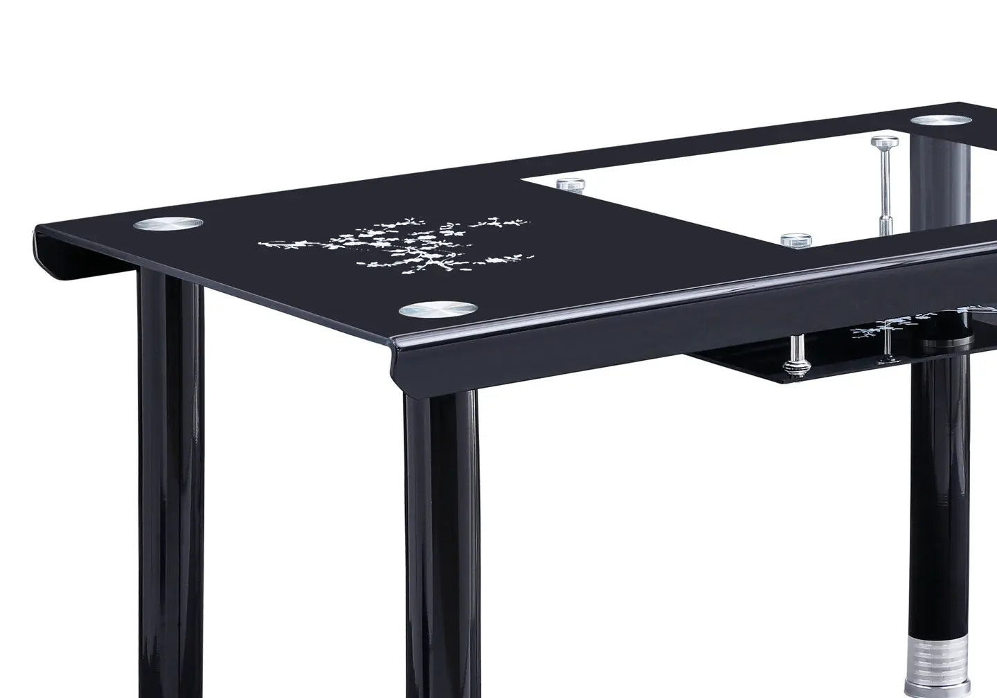 Table manger verre trempé noir ELY New Design