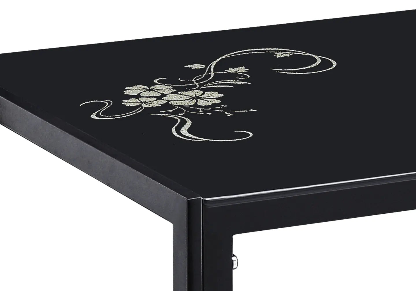 Table manger verre trempé noir OLYA New Design