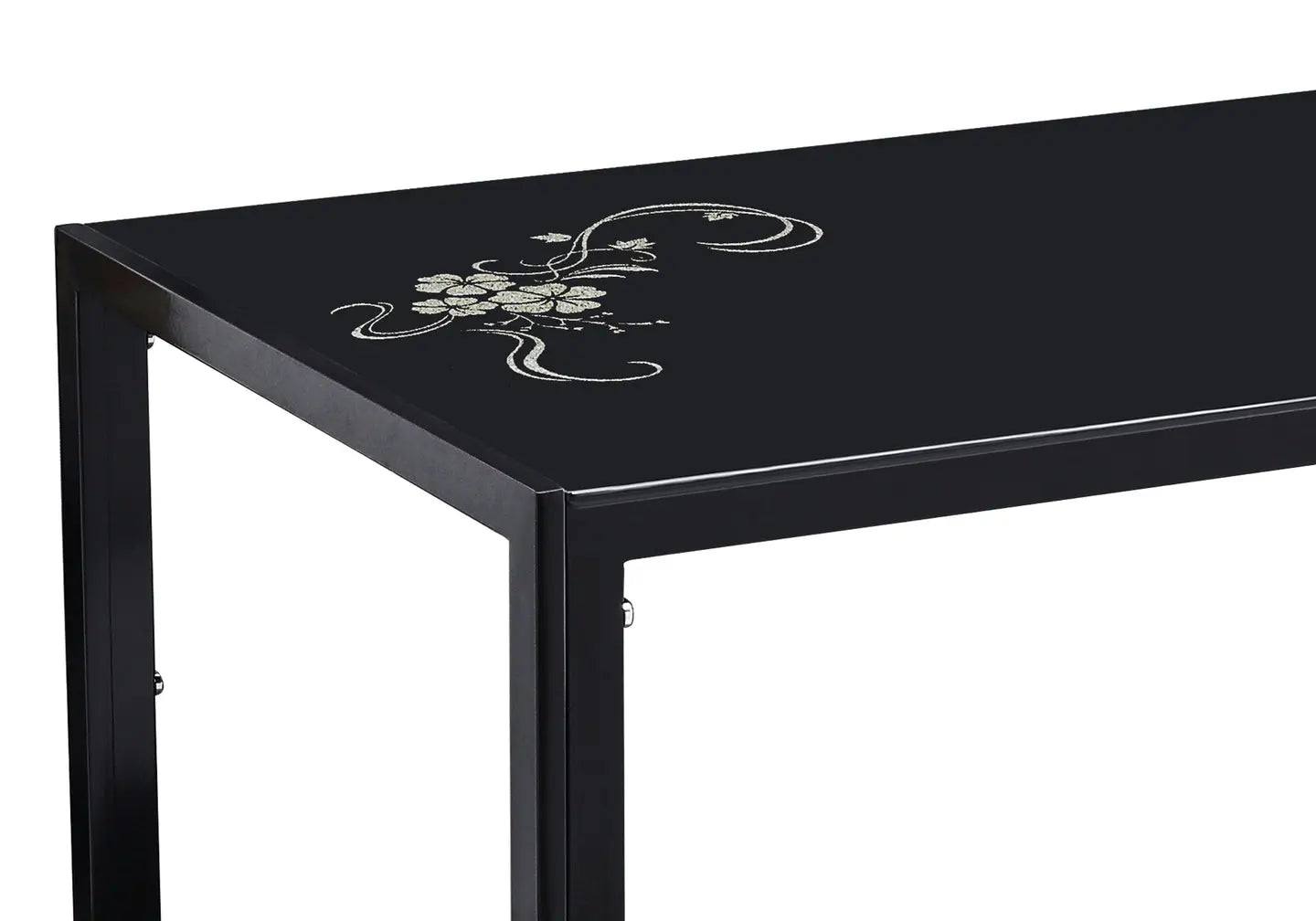 Table manger verre trempé noir OLYA New Design