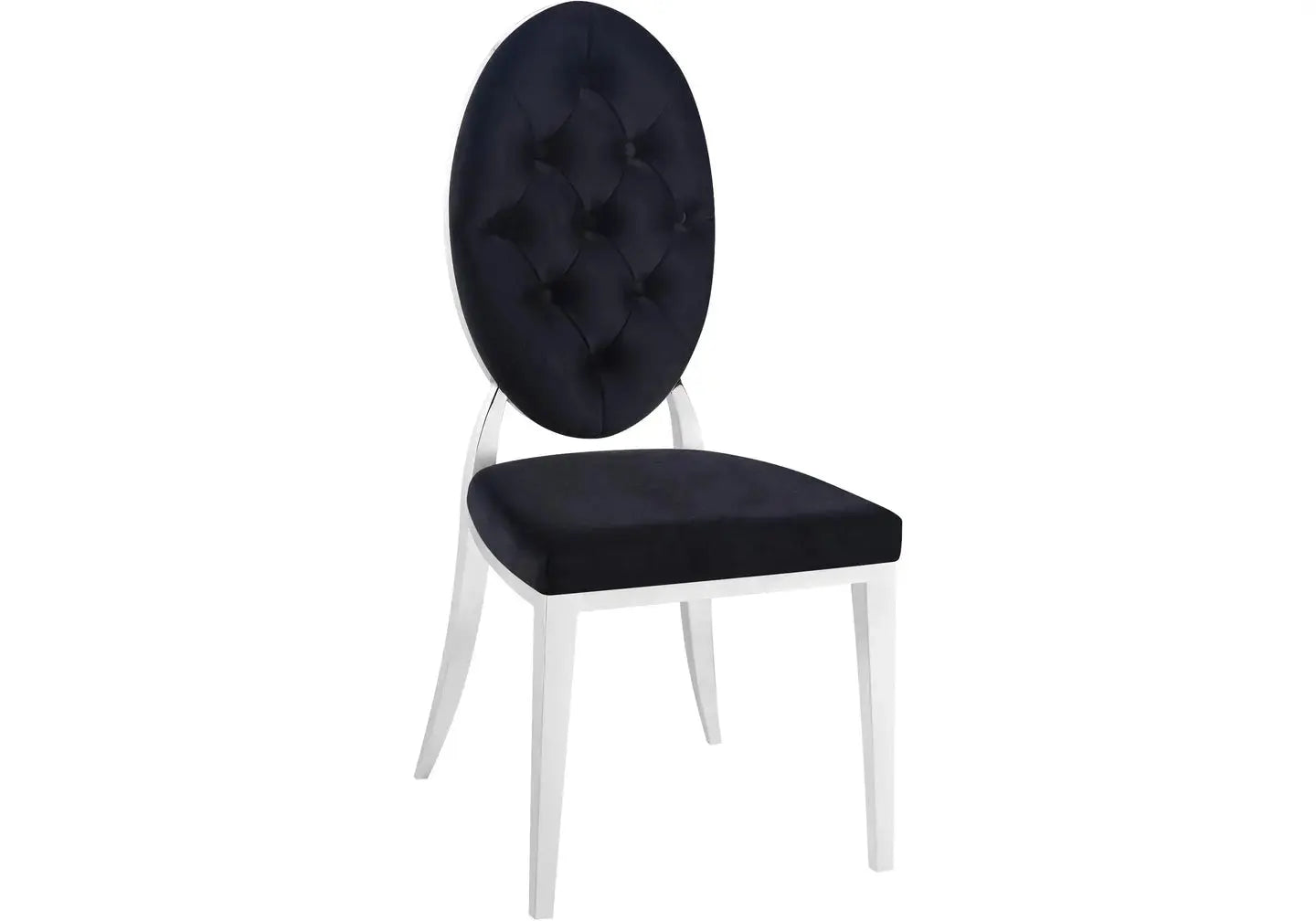 Chaise médaillon capitonnée noir NEO New Design