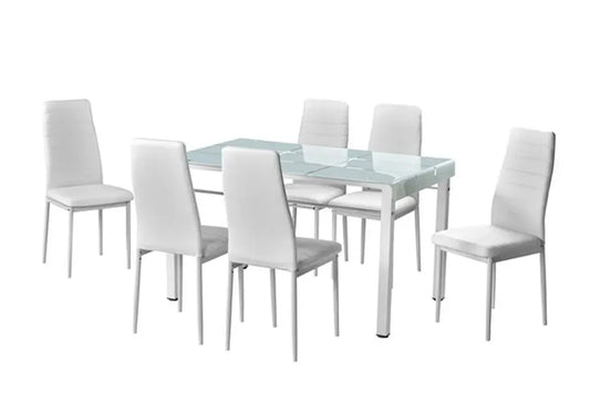 Table repas 6 chaises blanches TAO New Design
