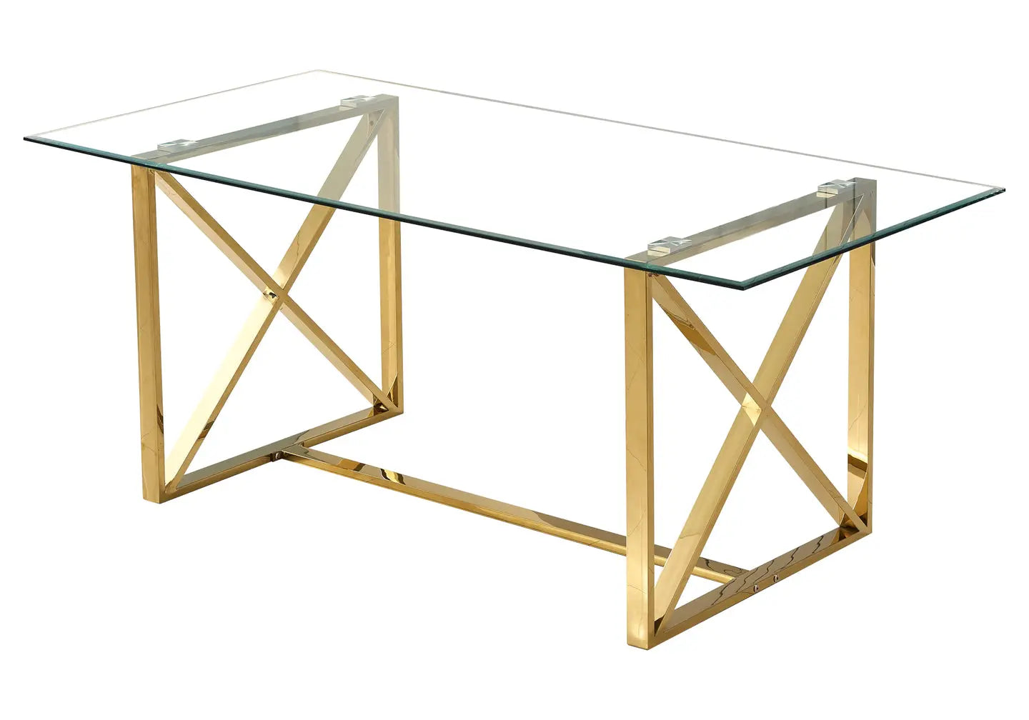 Table repas dorée verre ZEPHYR New Design