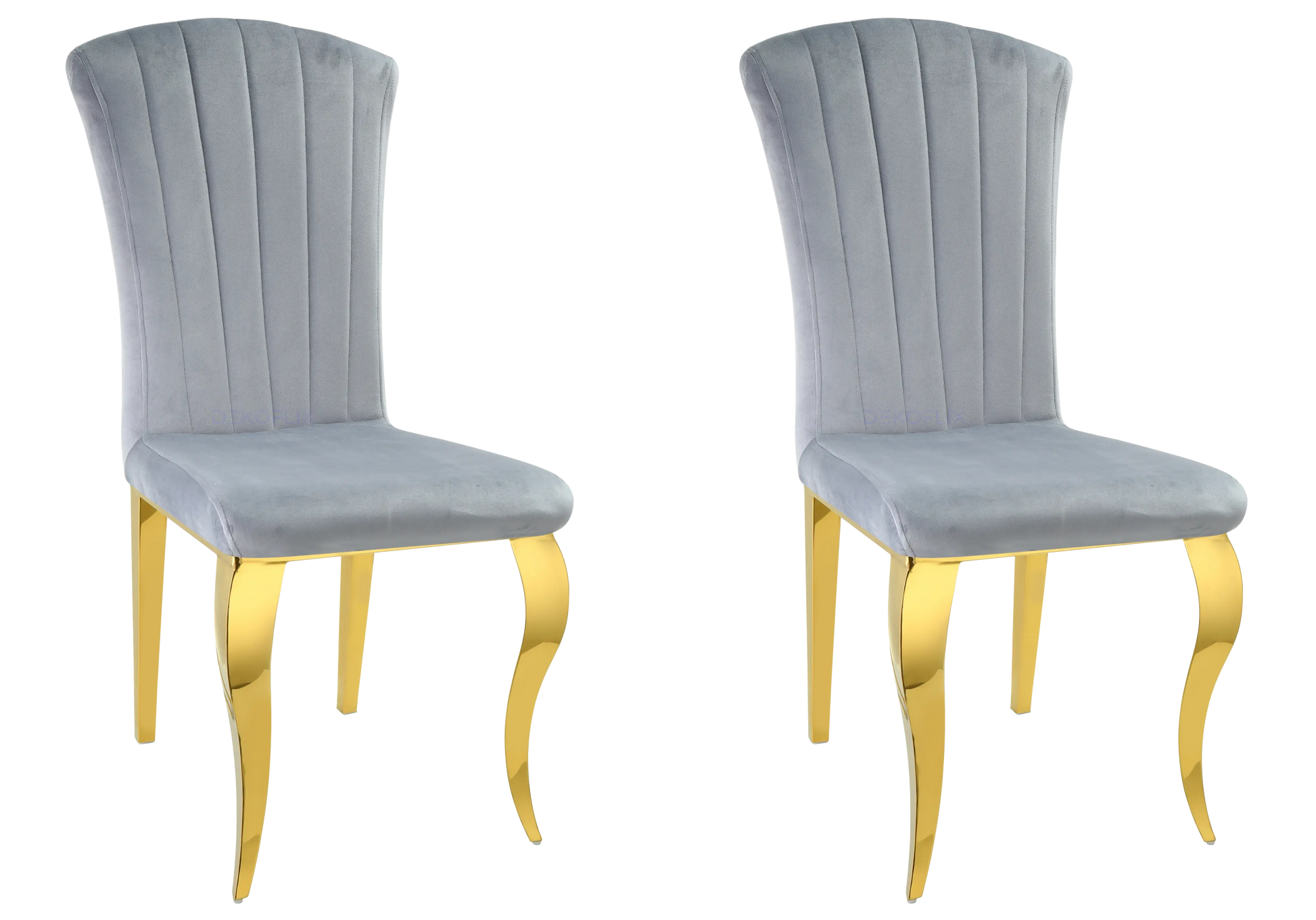 Table ronde marbre blanc et chaises gris dorée – NEO New Design