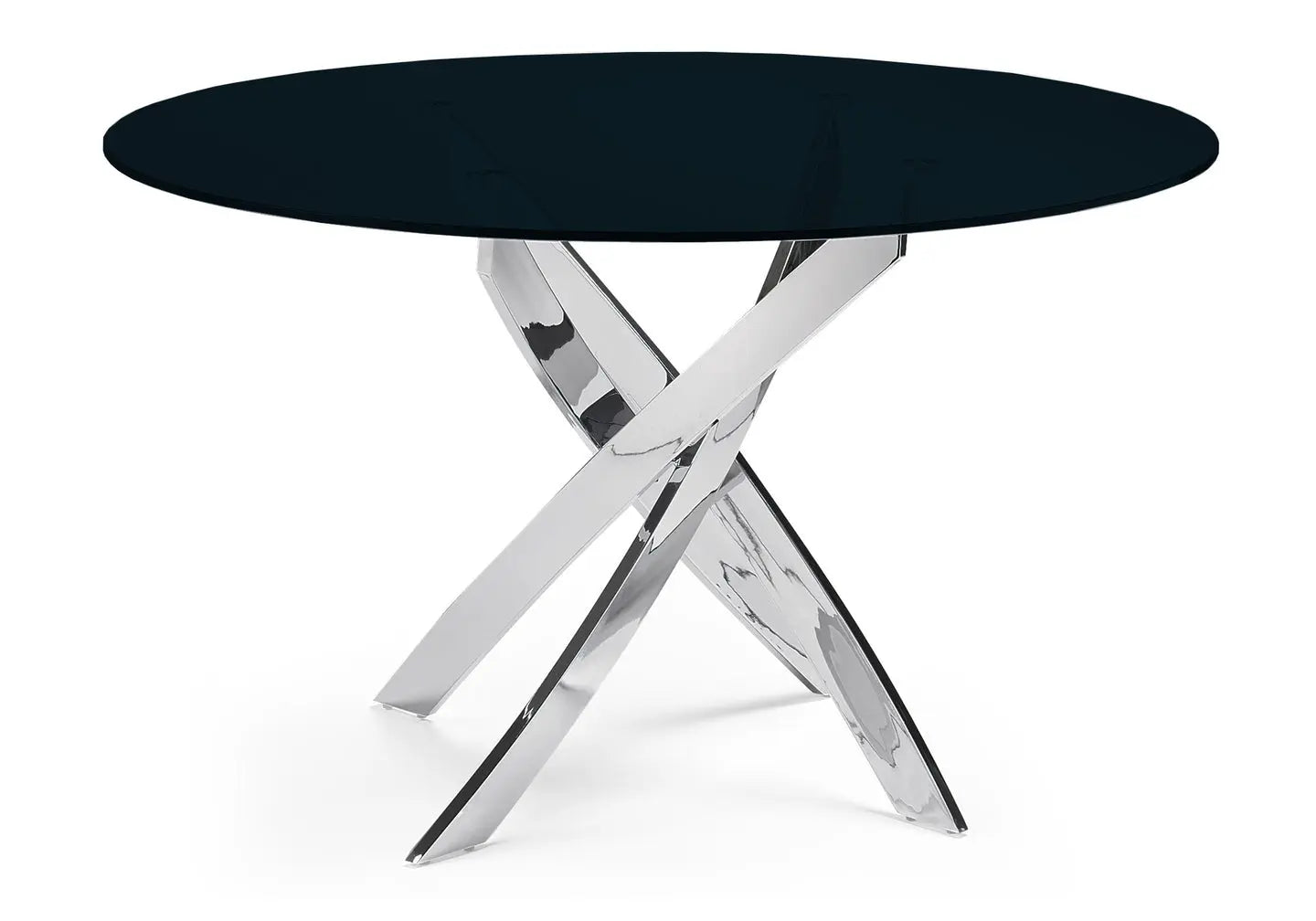 Table ronde noire 6 chaises grises DESIGN New Design