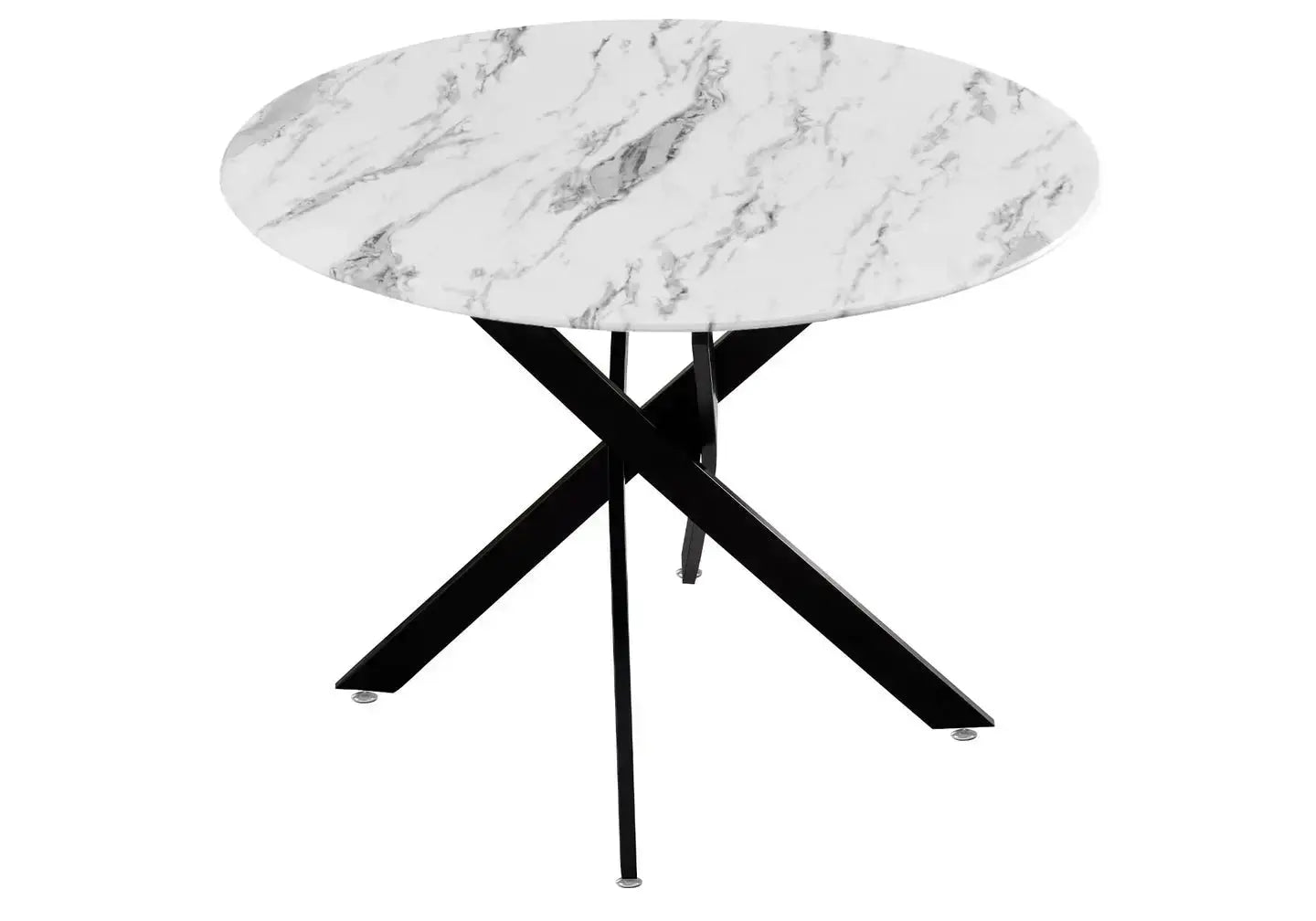 Table ronde noire marbre blanc JOY New Design