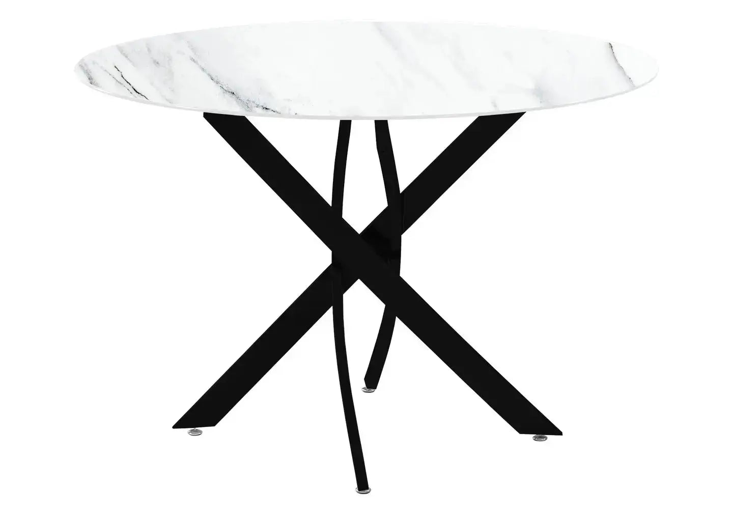 Table ronde noire marbre blanc JOY New Design