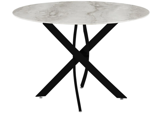 Table ronde noire marbre gris JOY New Design