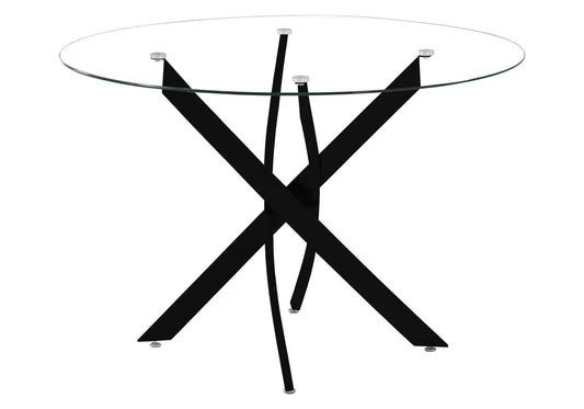 Table ronde noire verre trempé JOY New Design