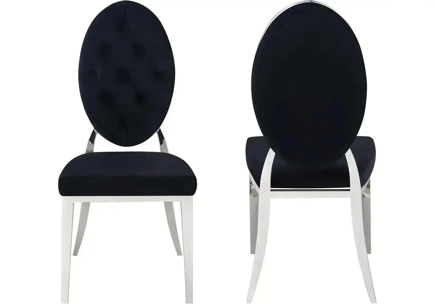 Chaise médaillon capitonnée noir NEO New Design