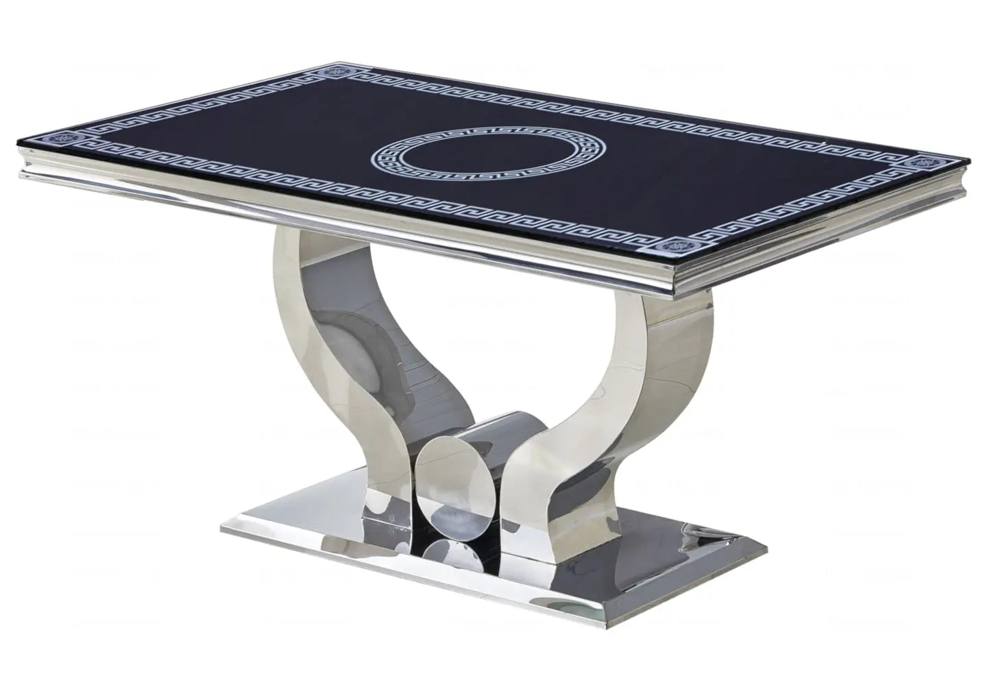 Table versace et chaises argent NEA New Design