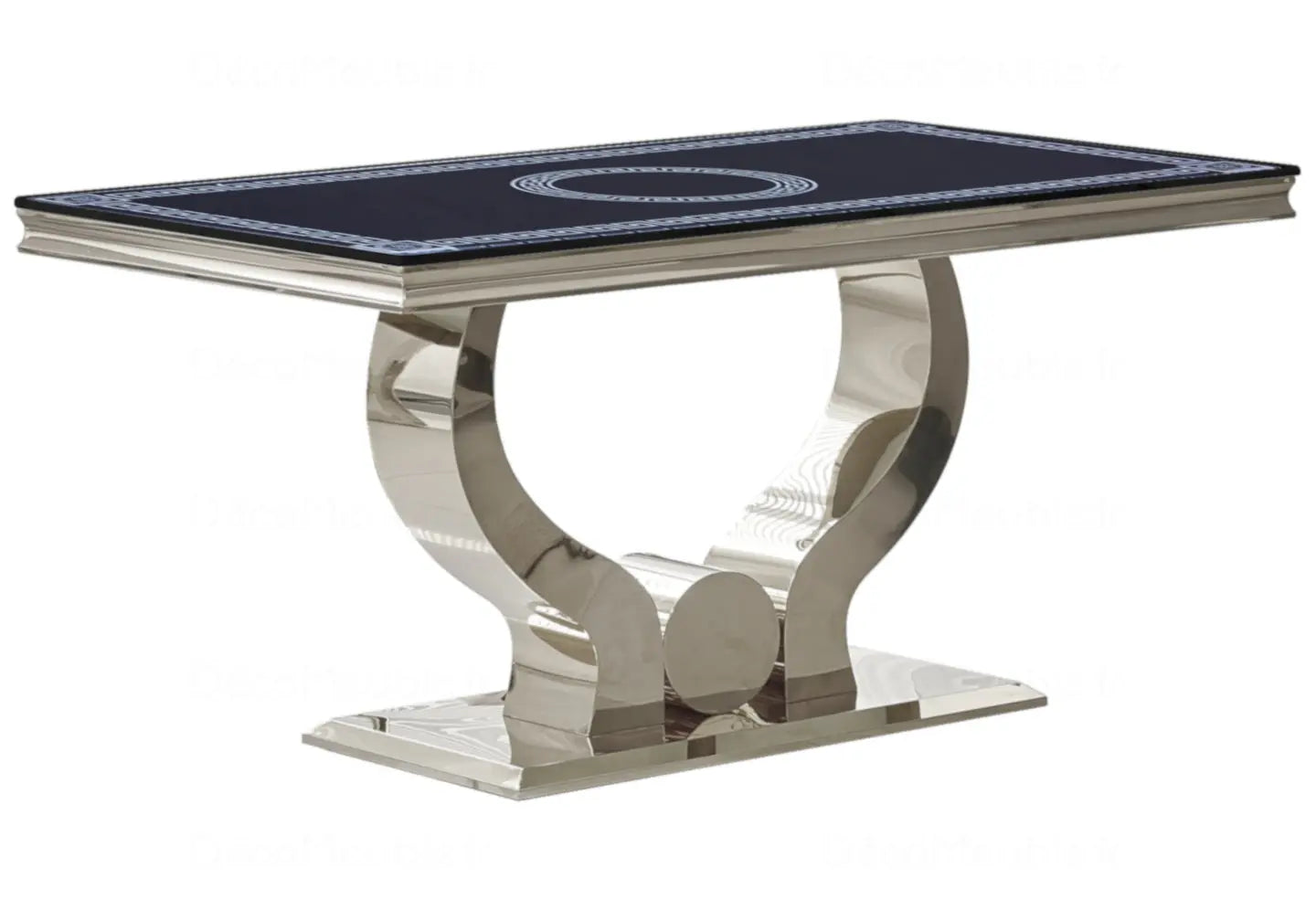 Table versace et chaises argent NEA New Design