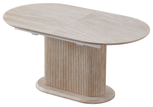 Table à manger extensible ovale travertin – Inaya