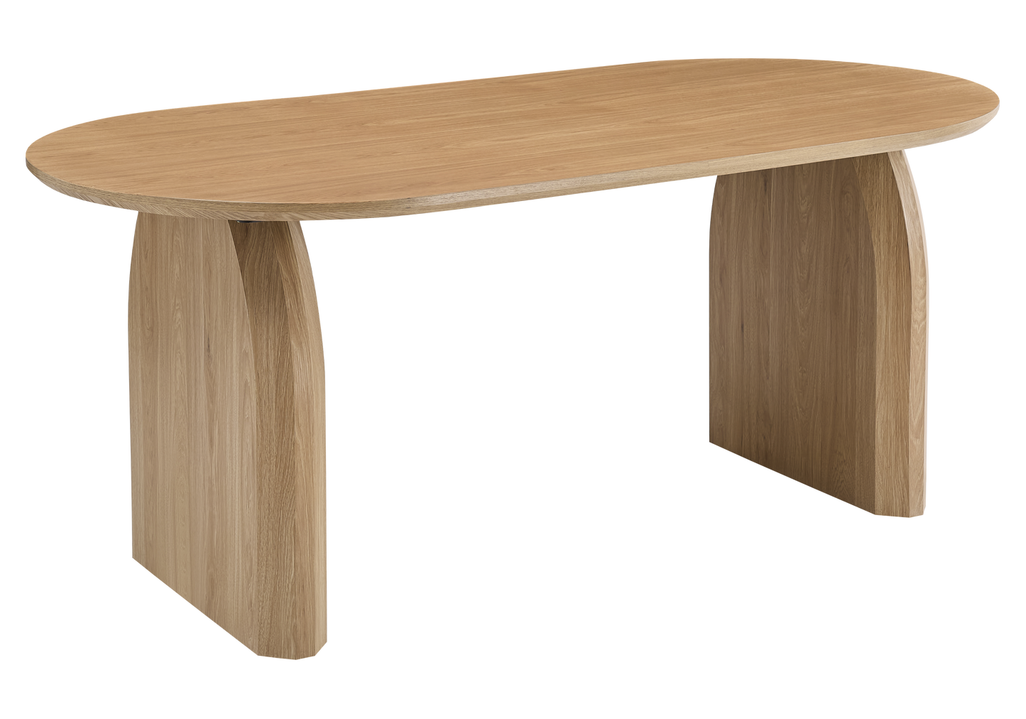 Ensemble table à manger ovale chêne et 4 chaises - Nael