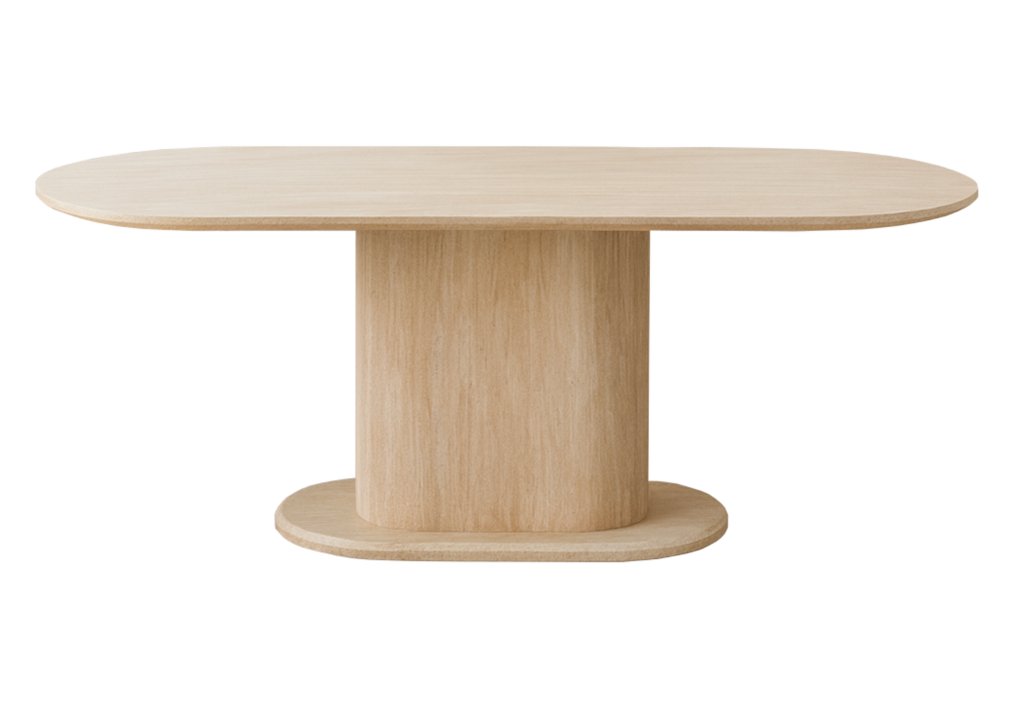 Ensemble table ovale travertin et 4 chaises – Inaya