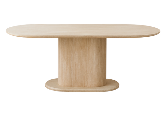 Table à manger ovale effet travertin – Inaya