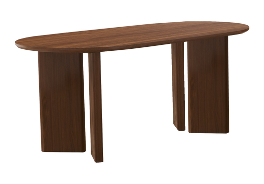 Table à manger ovale noyer Japandi – Oris