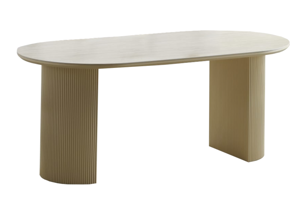 Ensemble table à manger travertin et chaises – Terra