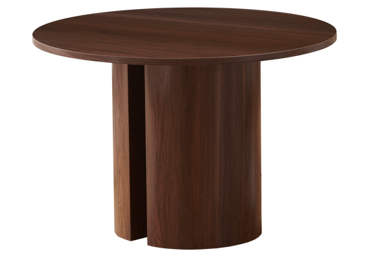 Table à manger ronde bois noyer foncé – Arca