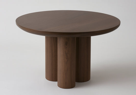 Table à manger ronde noyer - LUMIA