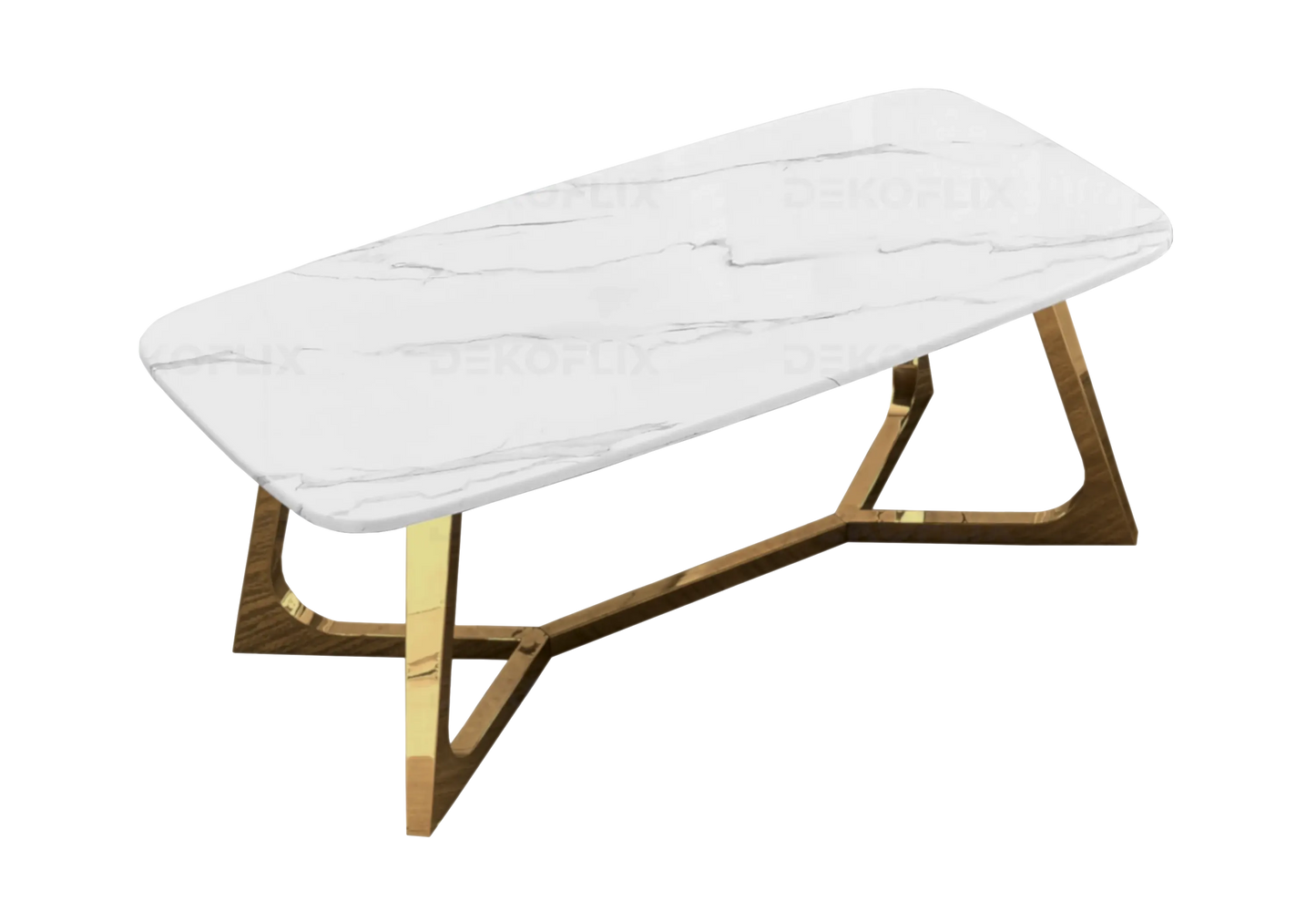 Table basse marbre blanc doré – Gaya