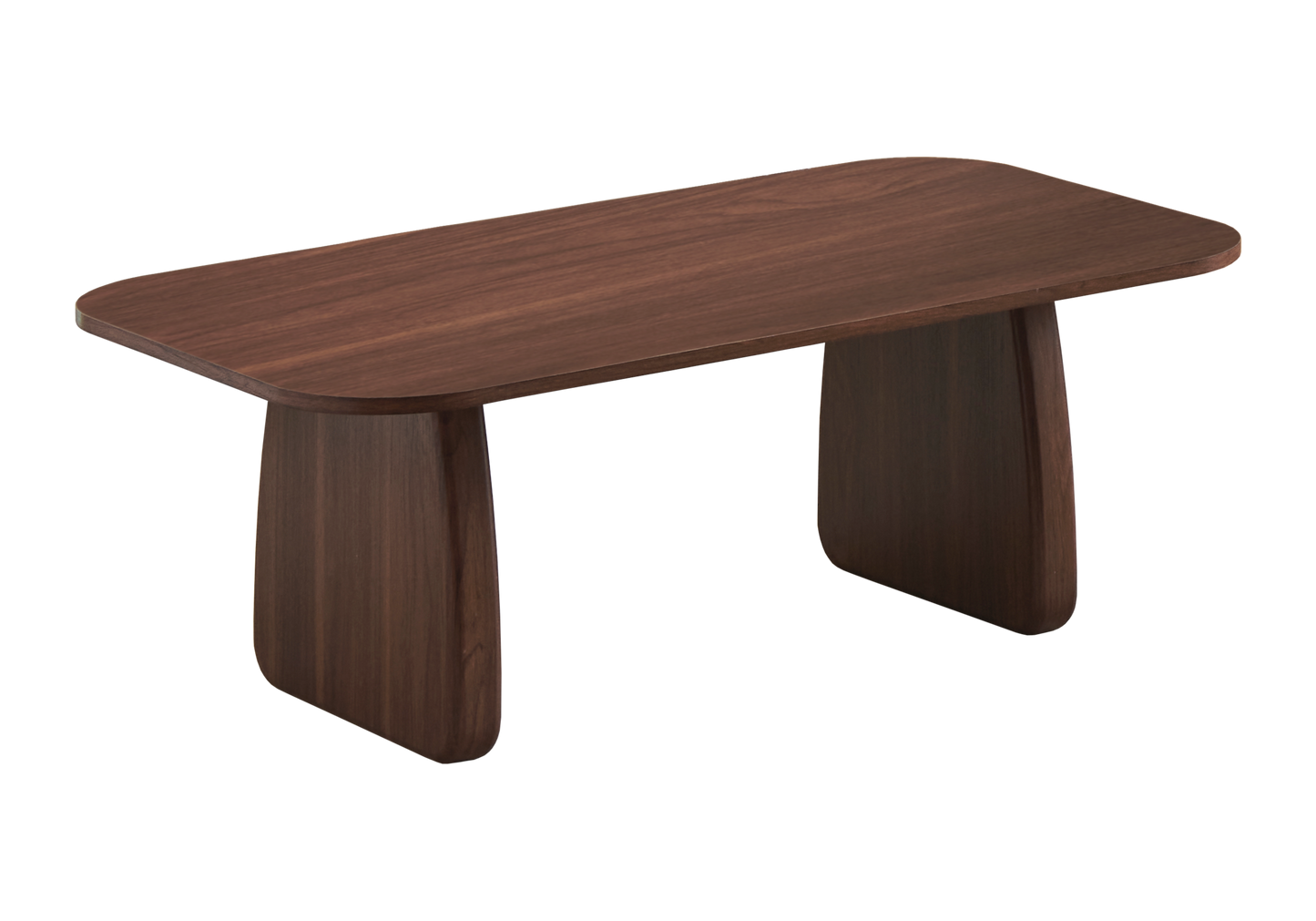 Table basse ovale bois noyer Japandi – Kuro