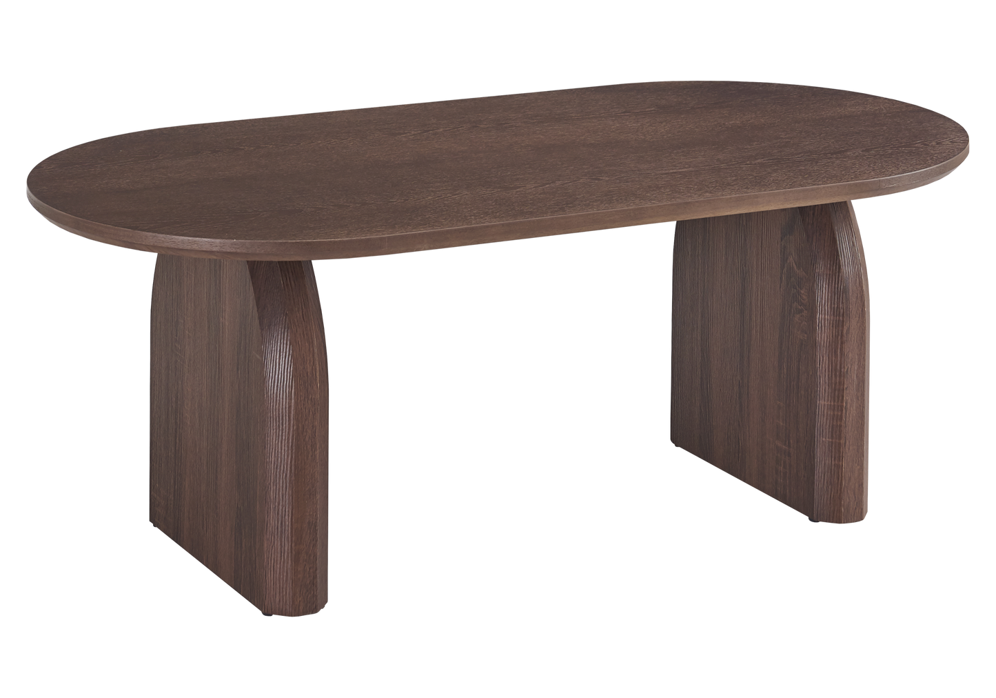 Table basse ovale bois noyer foncé - Nael