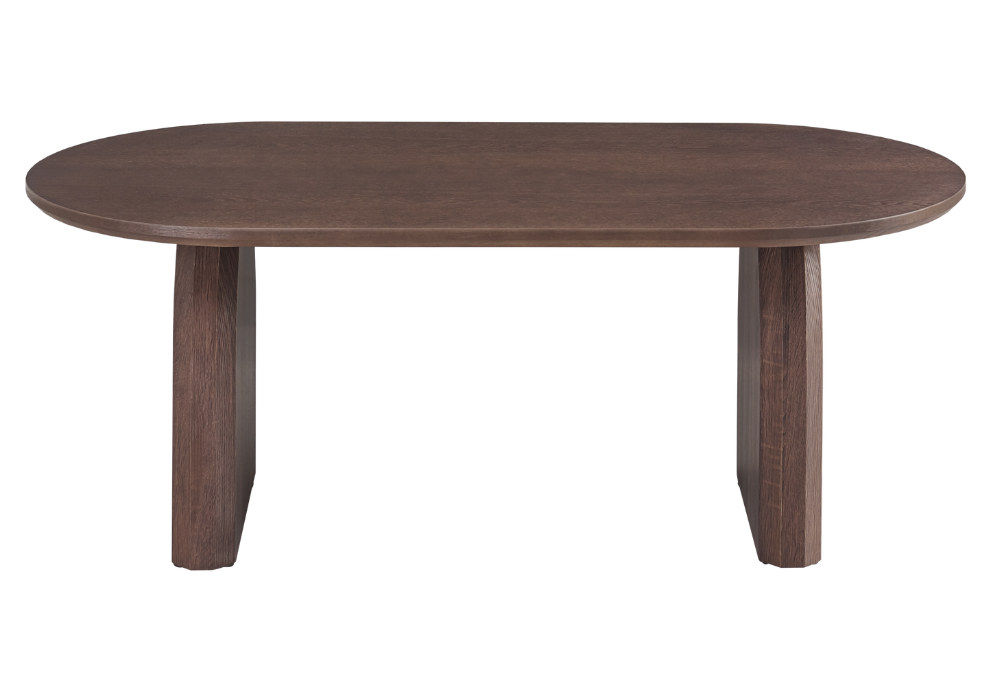 Table basse ovale bois noyer foncé - Nael