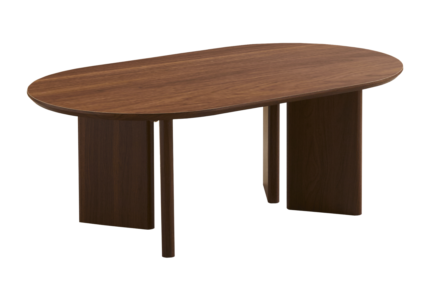 Table basse ovale noyer Japandi – Oris