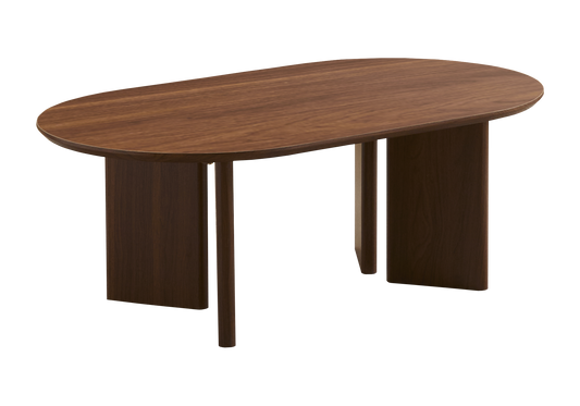 Table basse ovale noyer Japandi – Oris
