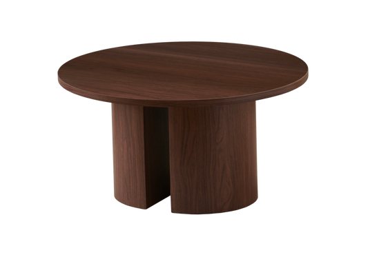 Table basse ronde bois noyer foncé – Arca
