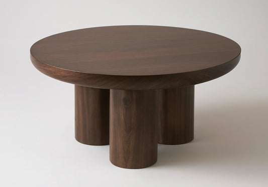 Table basse ronde noyer - LUMIA