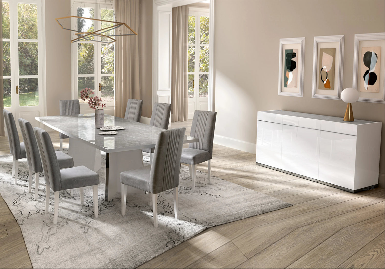 Buffet Blanc Moderne pour Salle à Manger - Collection Mara - DEKOFLIX